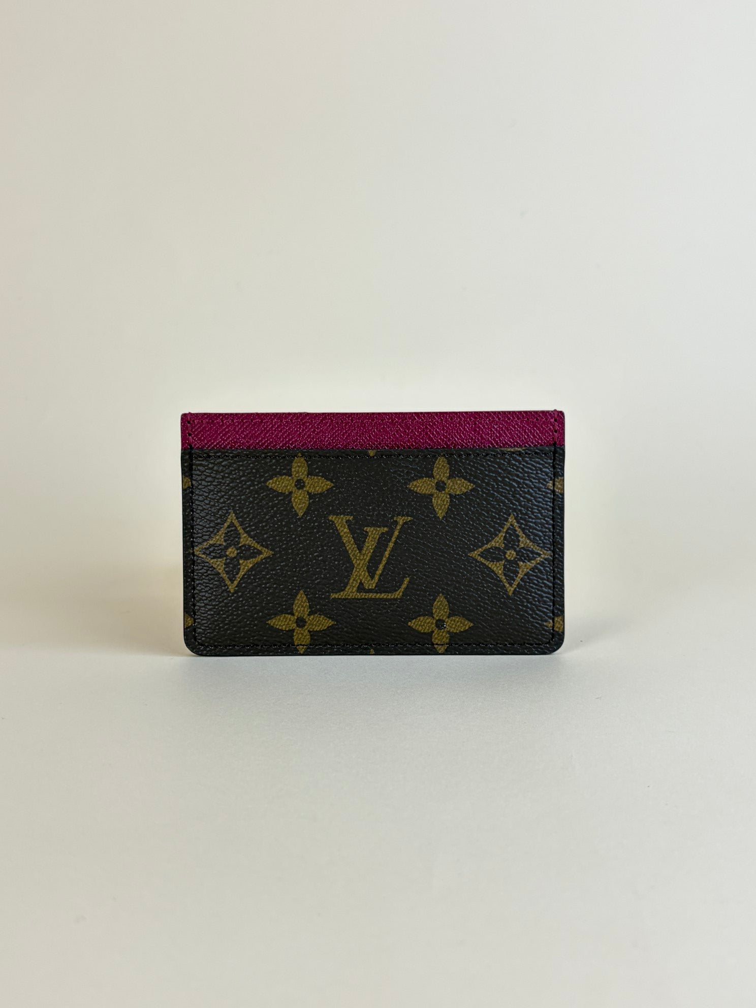 Louis Vuitton monogram canvas fushia sinple card holder