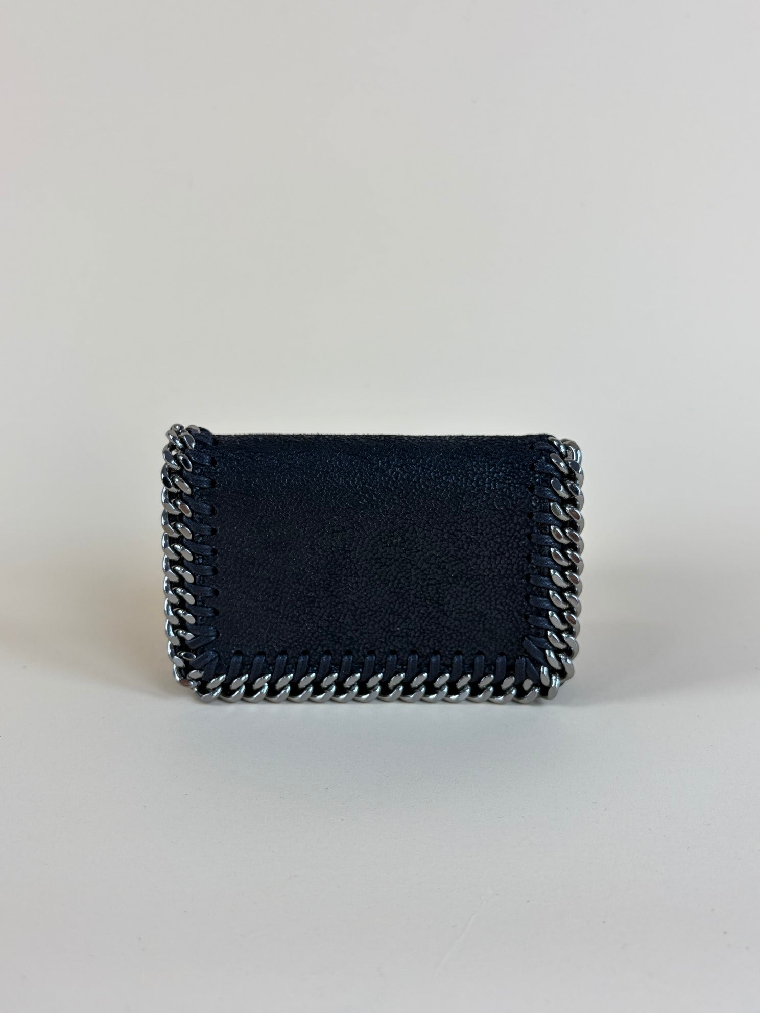Stella Mccartney Black Falabella Small Flap Wallet
