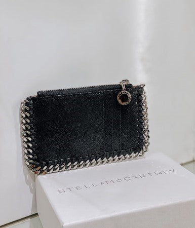 Stella Mccartney Black Falabella Card Holder-Card Holder-Stella Mccartney-The Closet Egypt