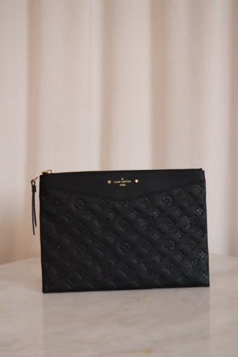 Louis Vuitton Black Monogram Empreinte Daily Pouch-Pouch-Louis Vuitton-The Closet Egypt
