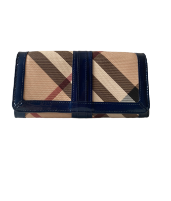 Burberry Blue Nova Check Long Wallet-wallet-Burberry-The Closet Egypt