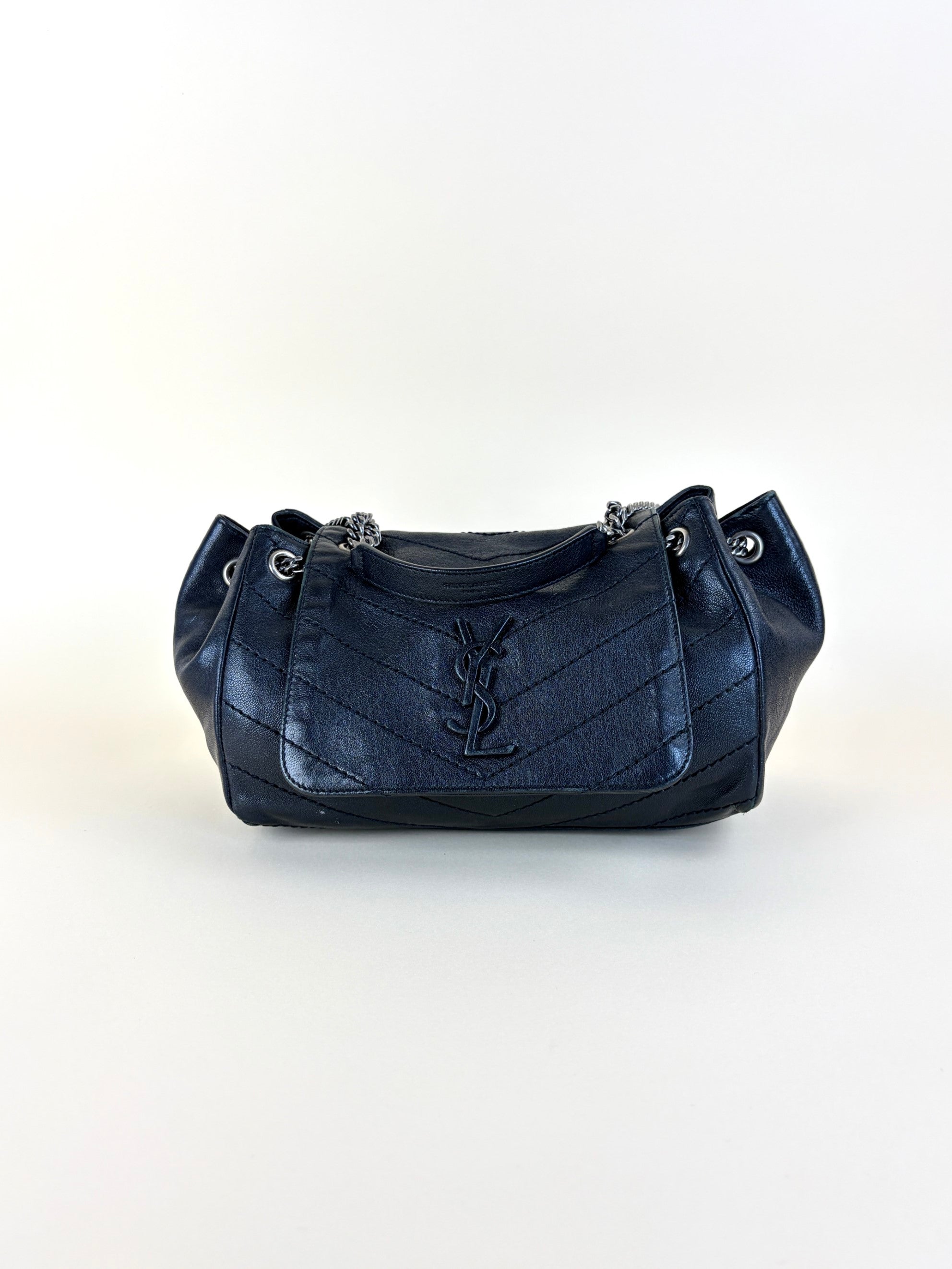 YSL Black lambskin Nolita small