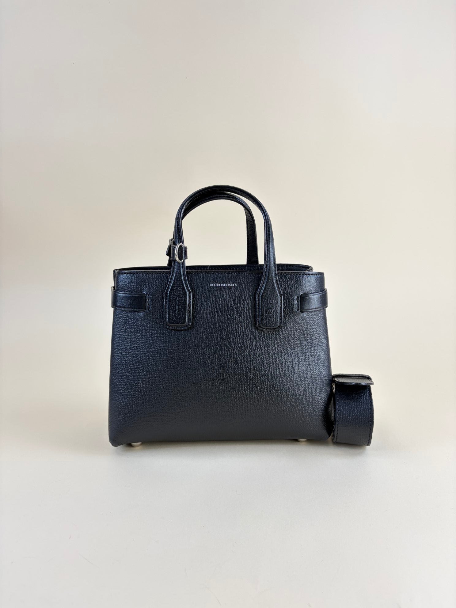 Burberry black banner small leather house check