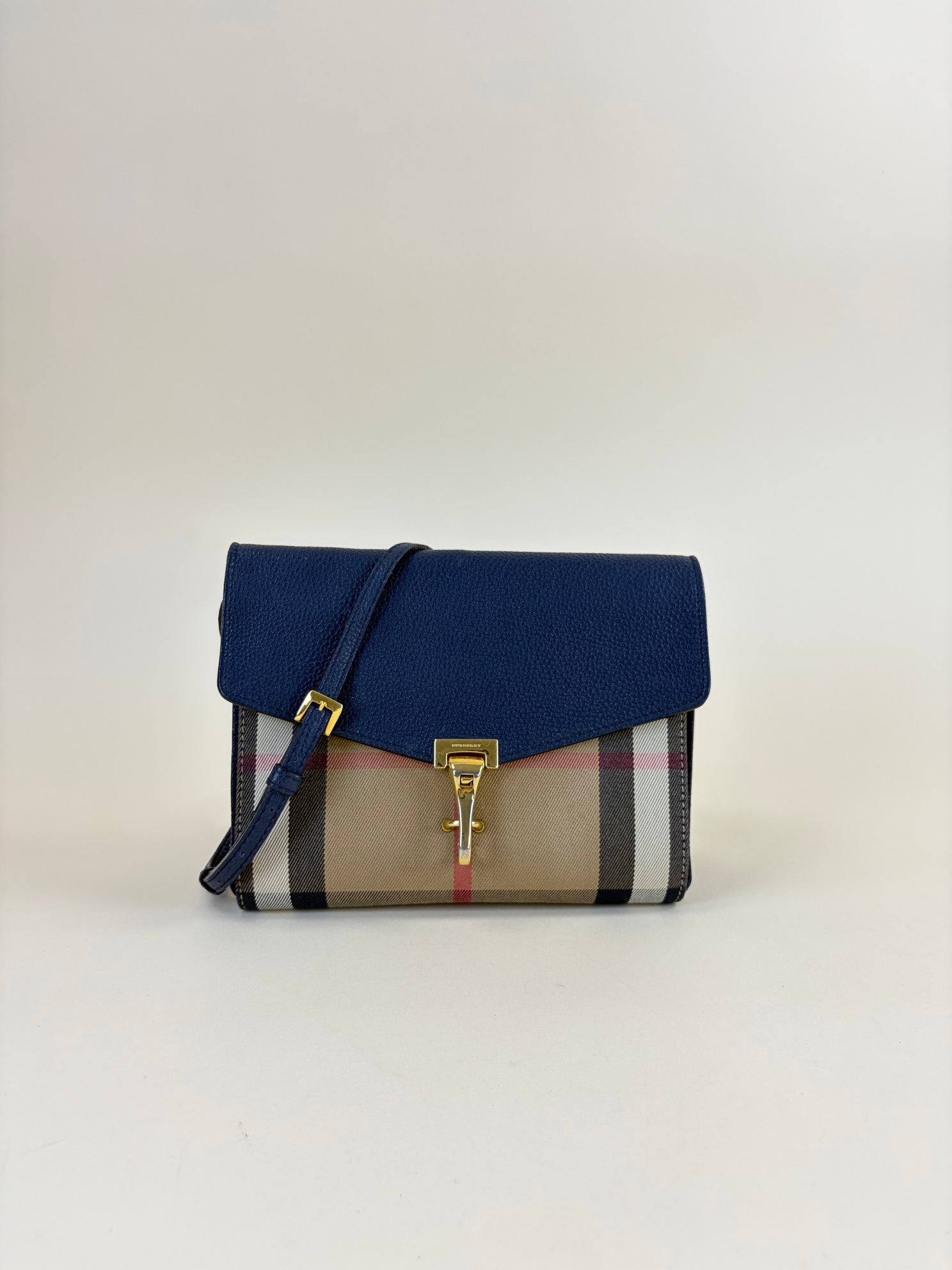 Burberry Blue House Check Macken Bag