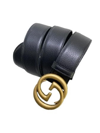 Gucci Black Interlocking G Buckle Men Belt 40