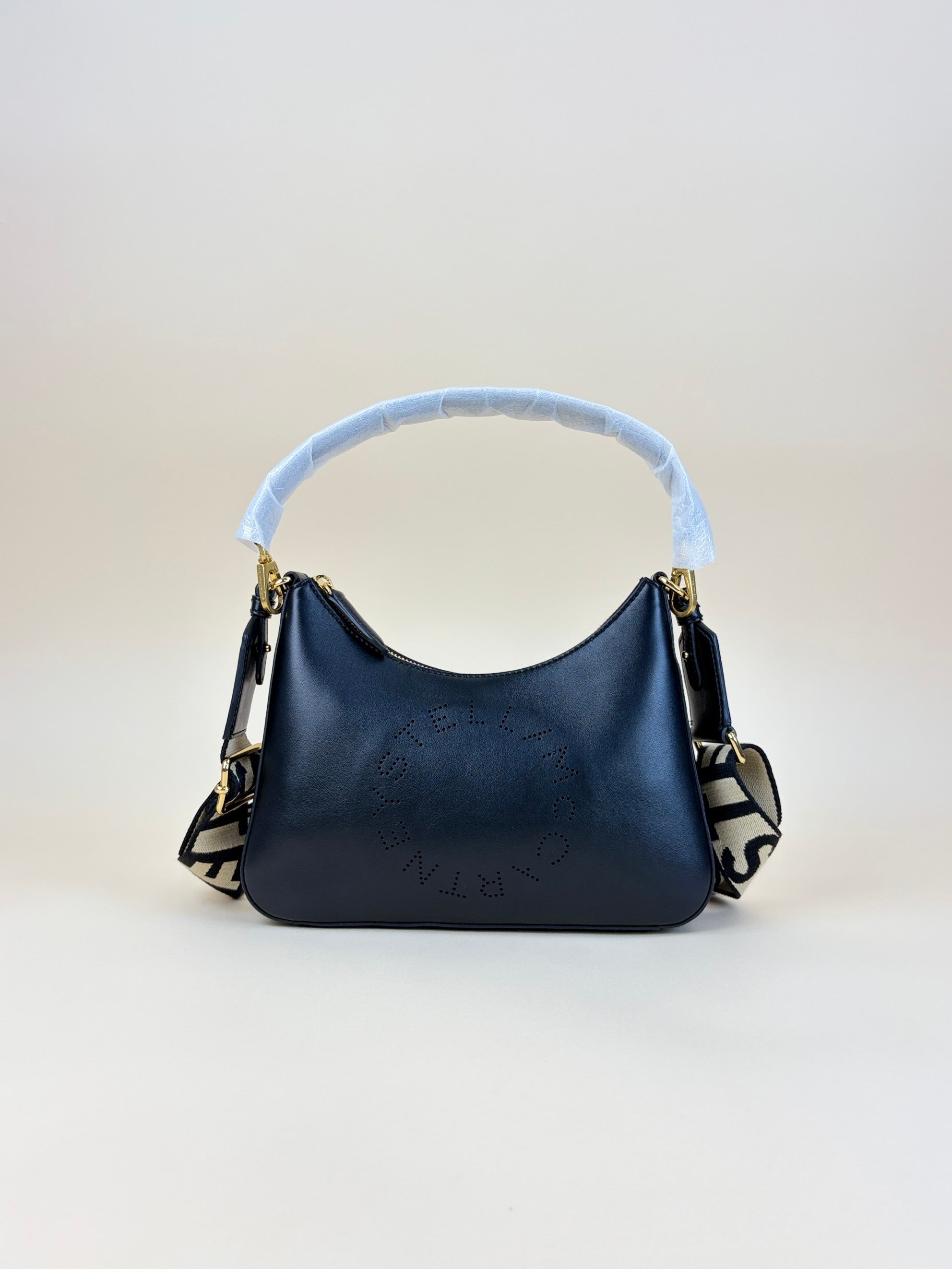 Stella Mccartney Black Logo Crossbody Shoulder Bag