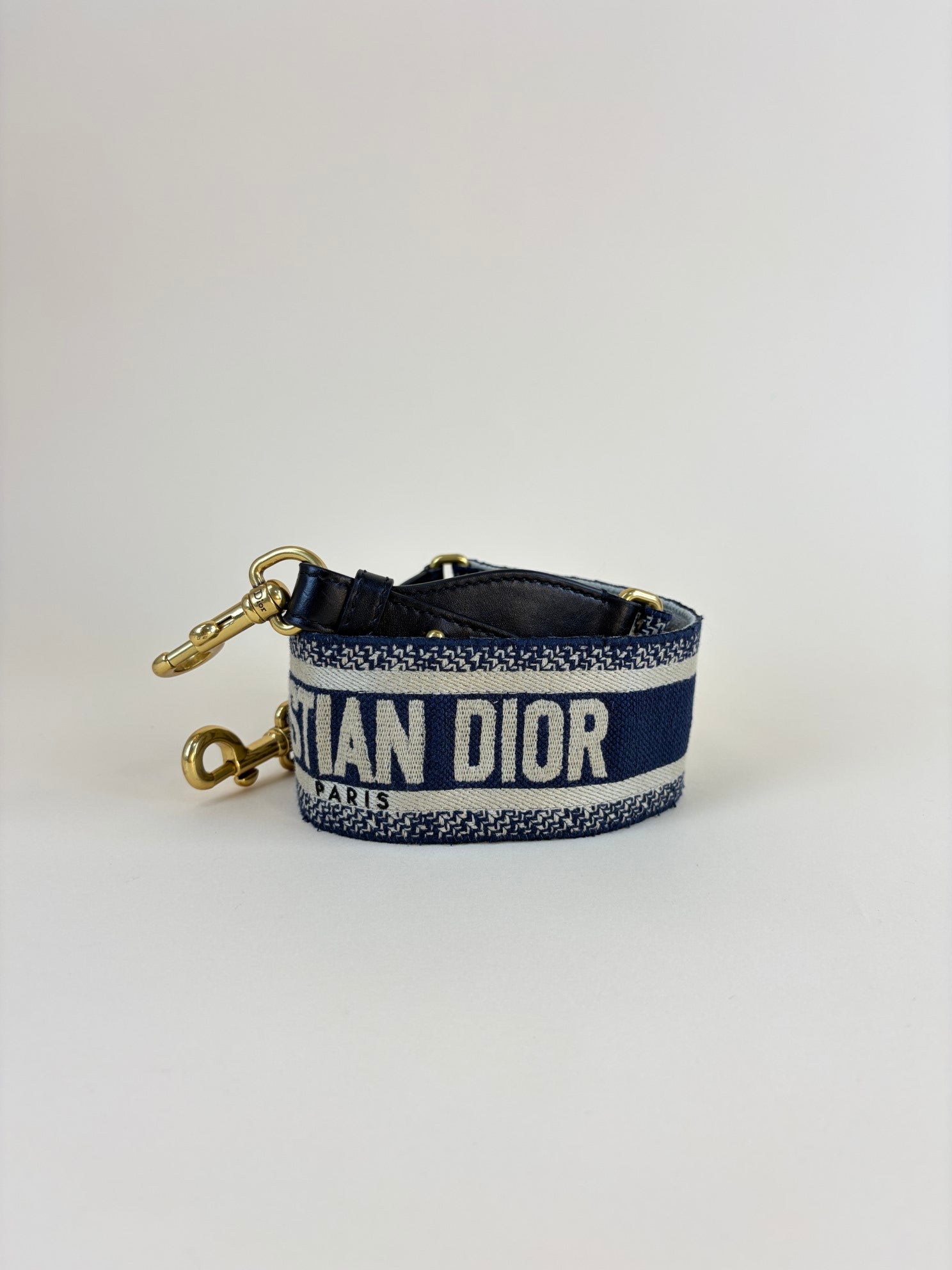 Christian Dior Bicolor Embroidered Shoulder Strap