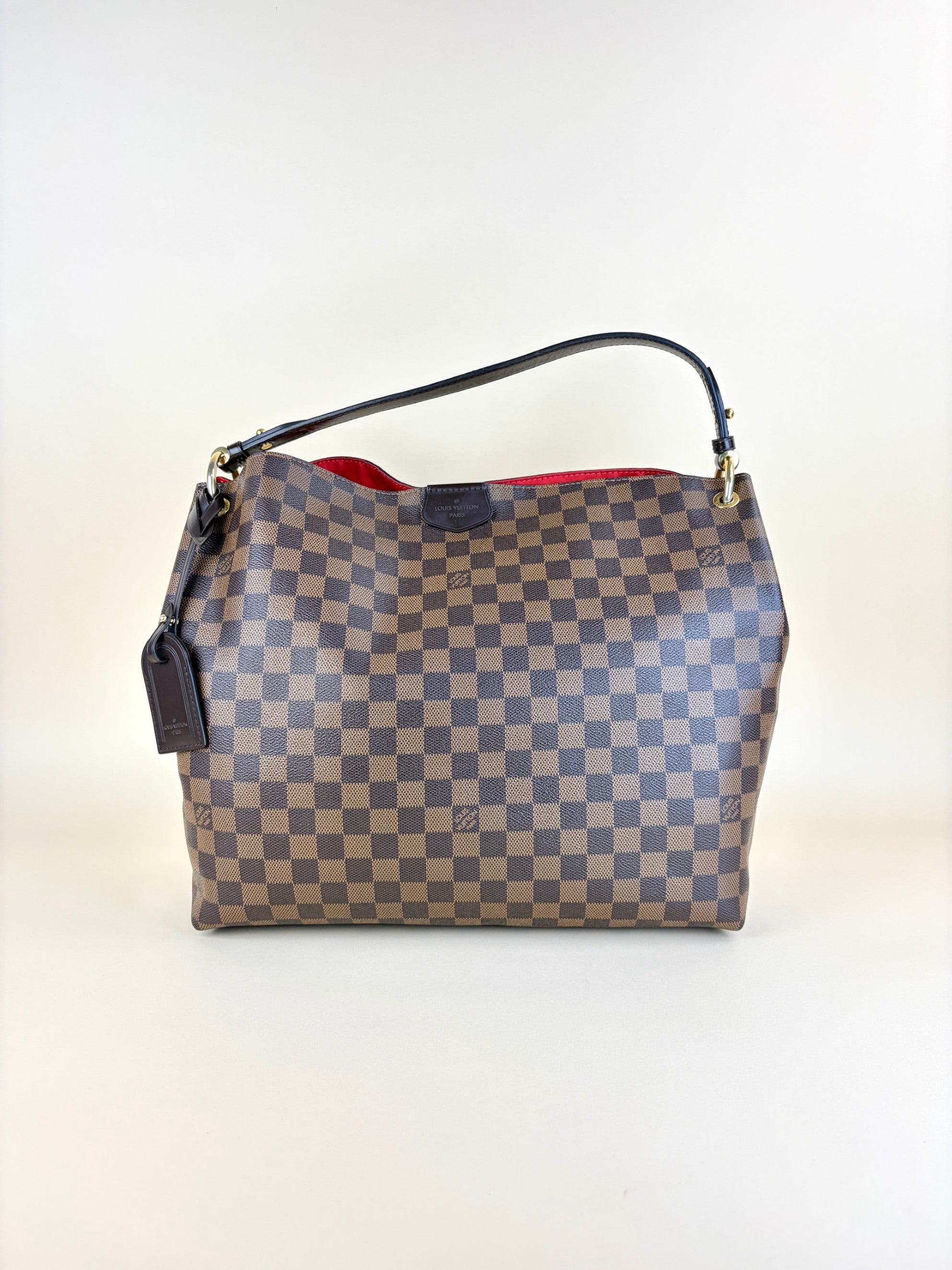 Louis Vuitton Damier Ebene canvas graceful mm hobo bag