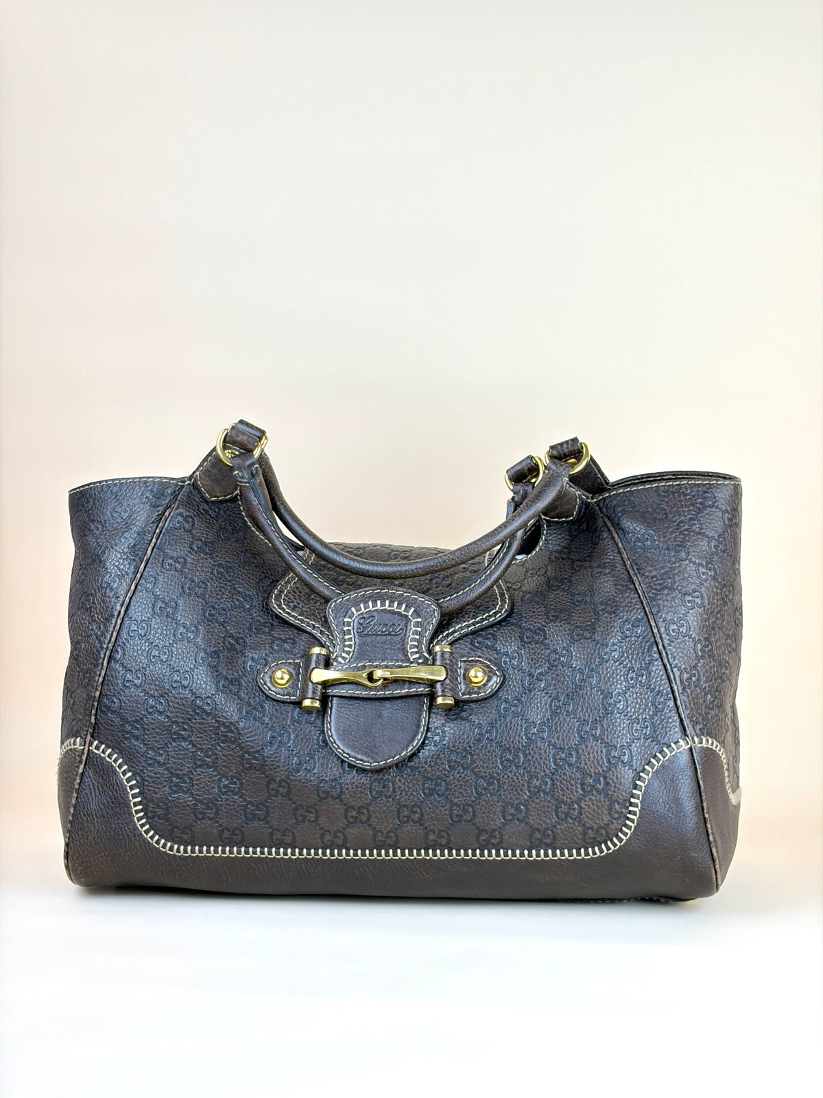 Gucci brown guccissima leather new peiham large
