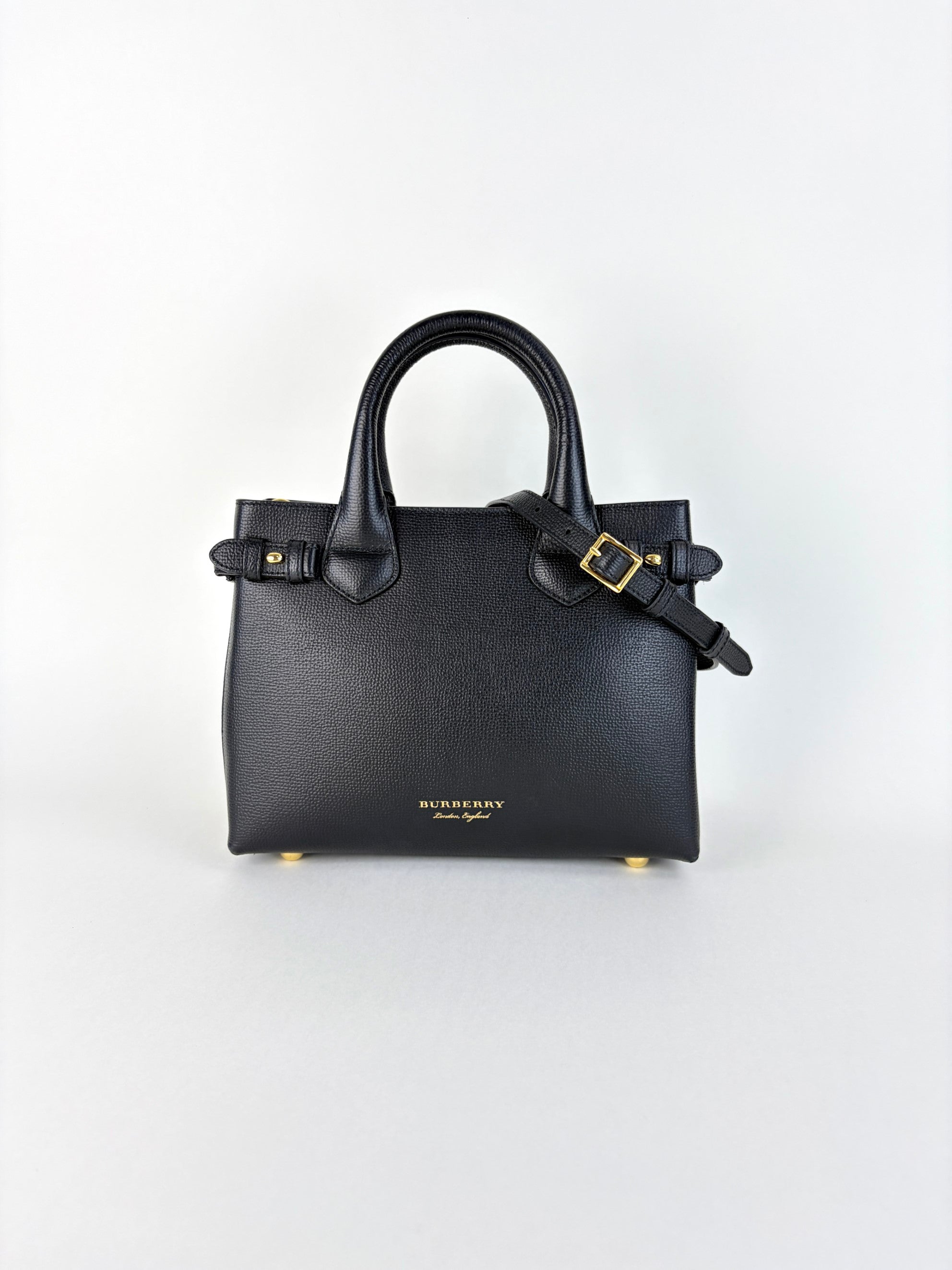 Burberry black Banner small tote Bag