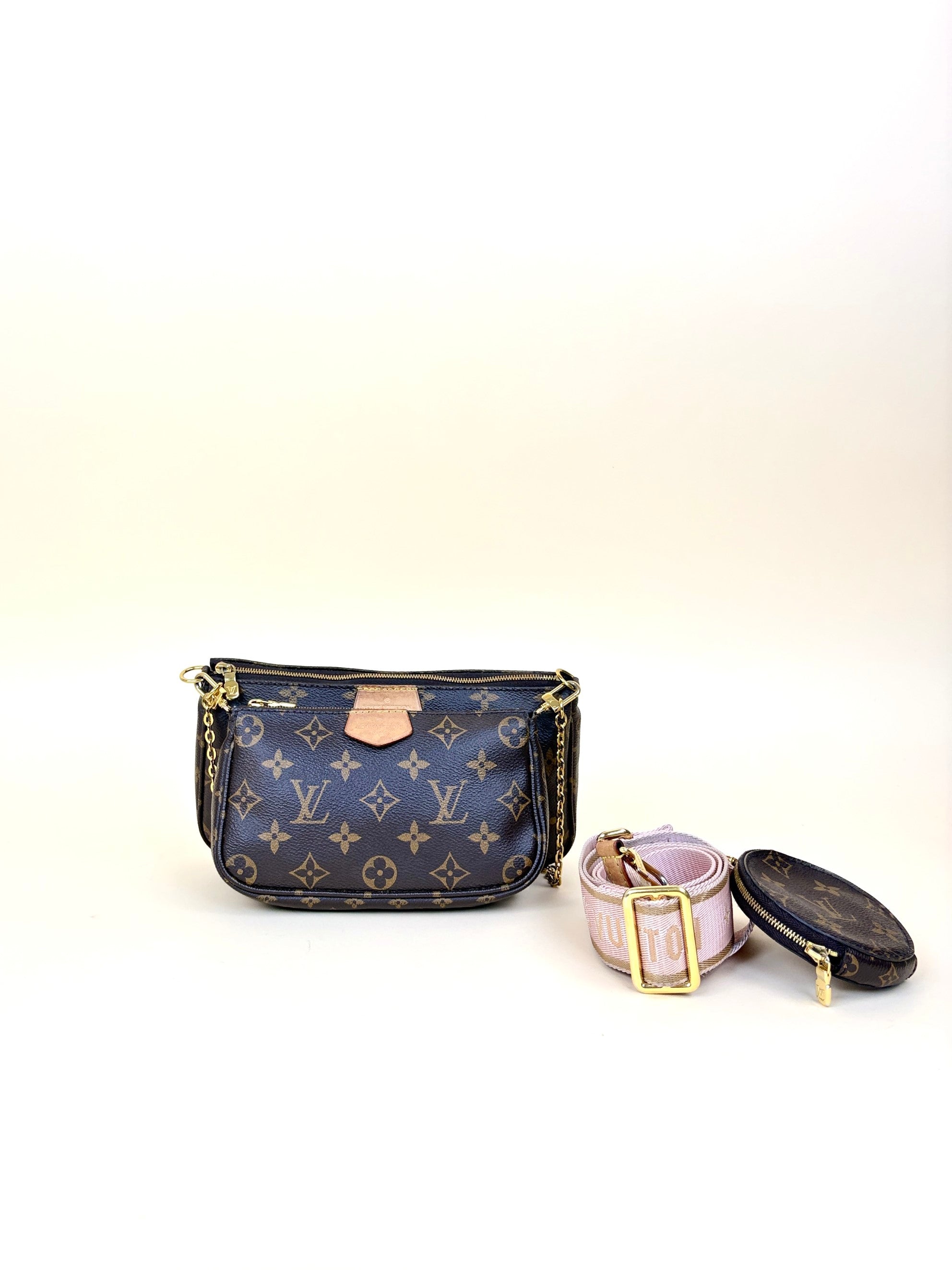 Louis Vuitton Light Pink Monogram Multi Pochette Shoulder Bag