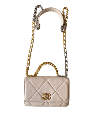 Chanel Beige 19 Wallet on Chain-Wallet Chain-Chanel-The Closet Egypt