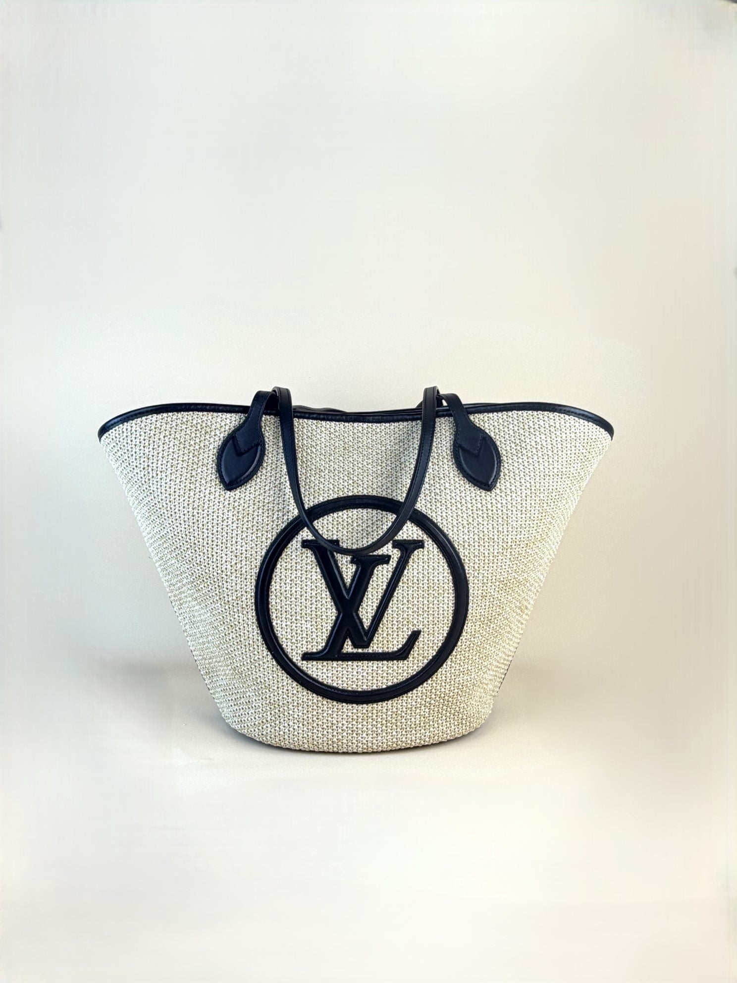 Louis Vuitton Black Saint Jacques x Raffia Tote Bag