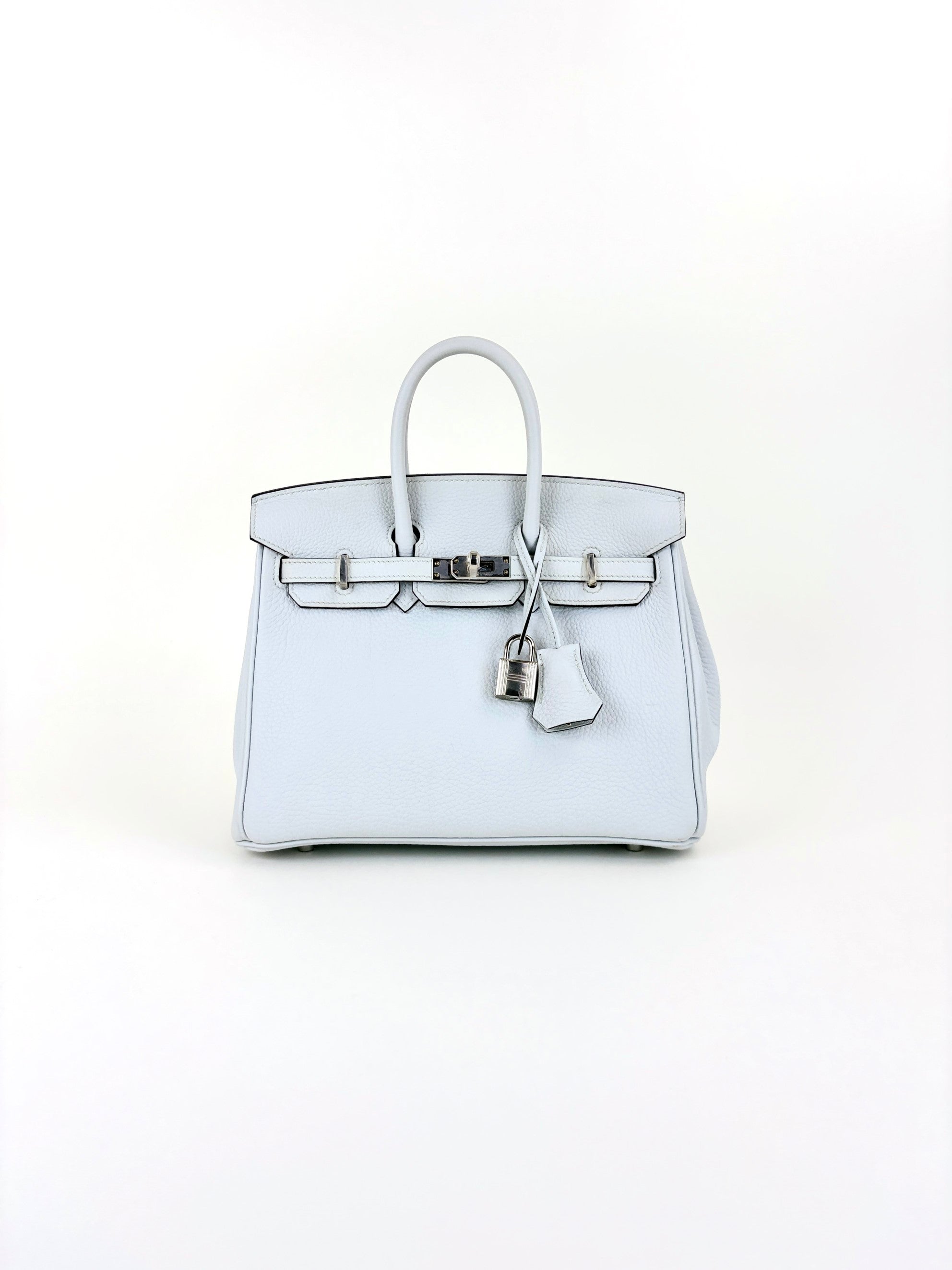 Hermes gris Perle Togo leather Birkin 25 bag