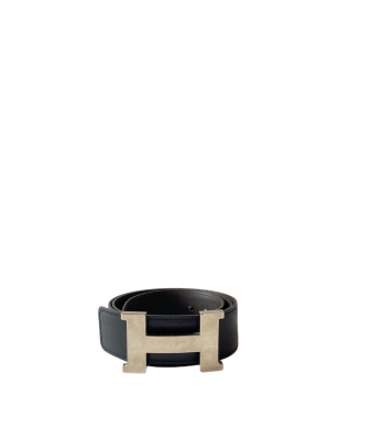 Hermes Black H Logo Belt