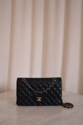 Chanel Navy Blue Double Flap Medium Bag-handbag-Chanel-The Closet Egypt