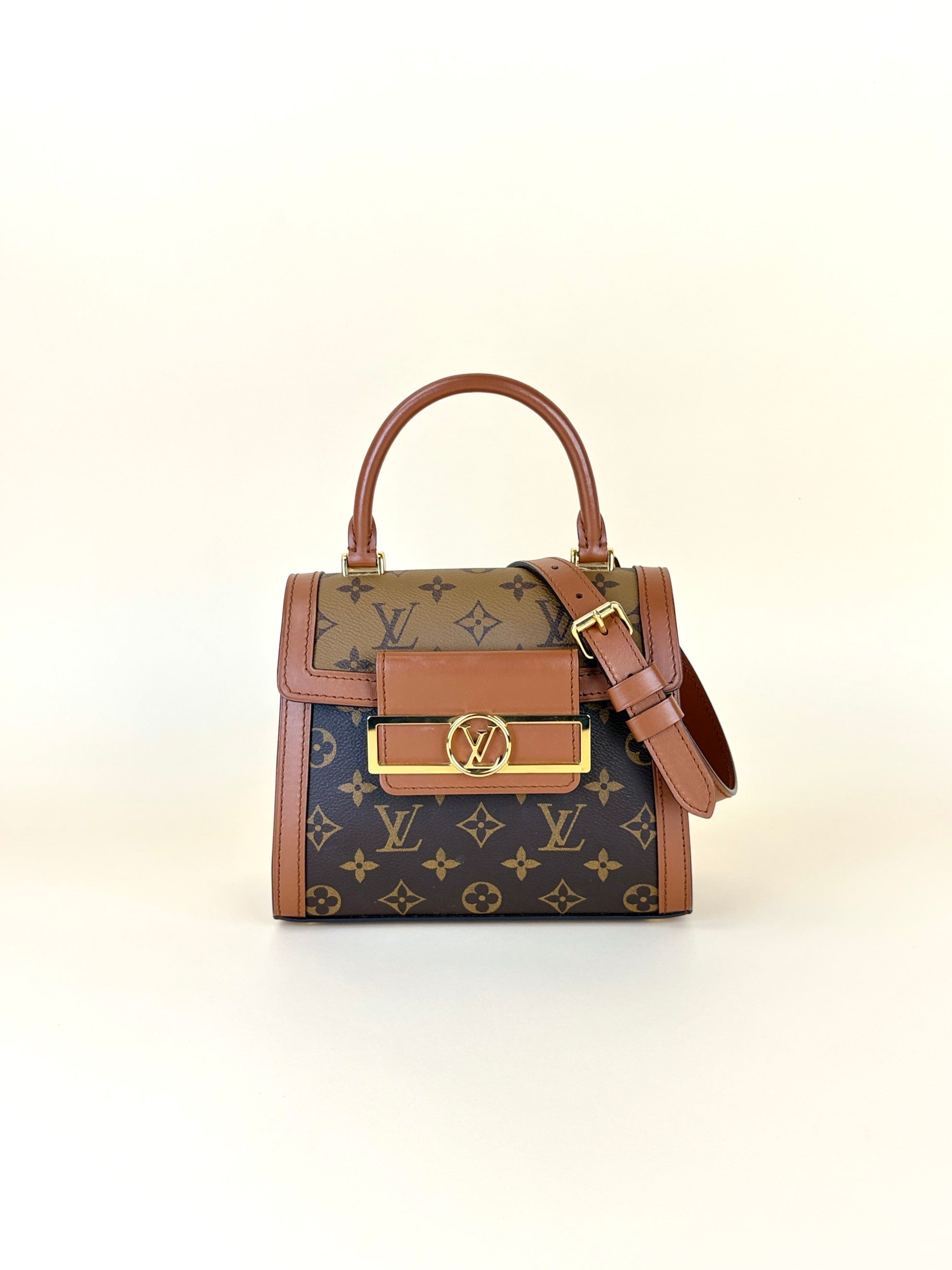 Louis Vuitton Reverse Monogram Dauphine Capitale Handbag with Strap