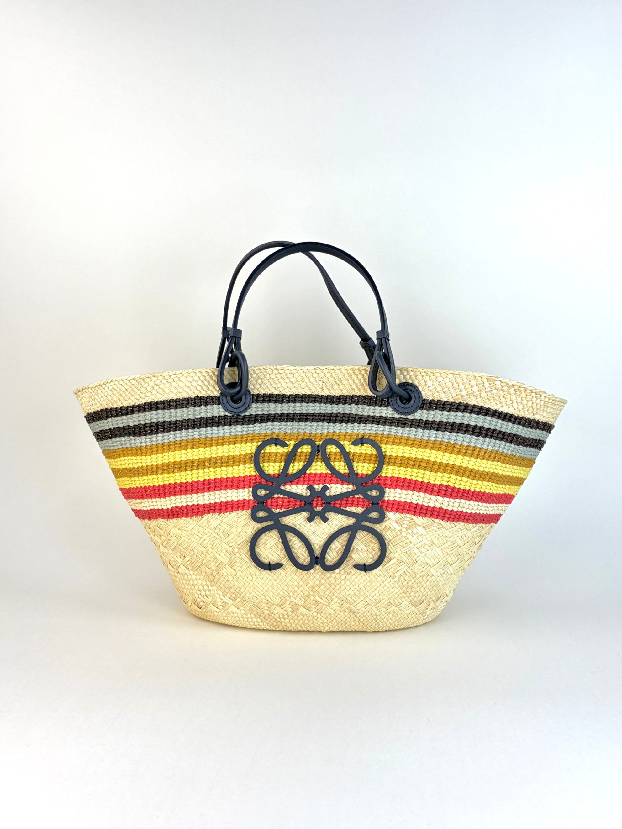 Loewe euro medium anagram raffia basket bag