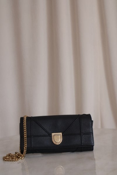 Christian Dior Black Diorama WOC-Wallet Chain-Christian Dior-The Closet Egypt