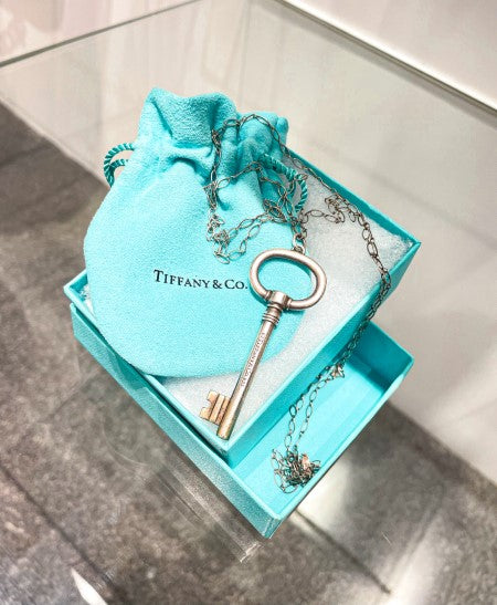 Tiffany & Co Silver Key Necklace-Necklaces-Tiffany & Co-The Closet Egypt