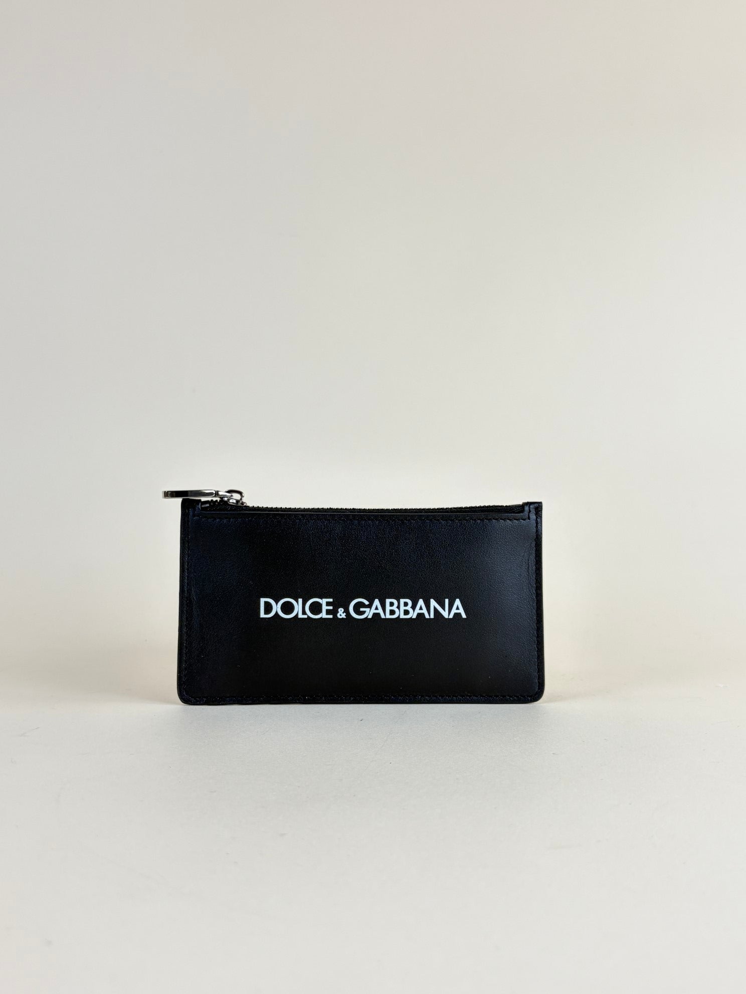 Dolce & Gabbana Black Zip Card Holder