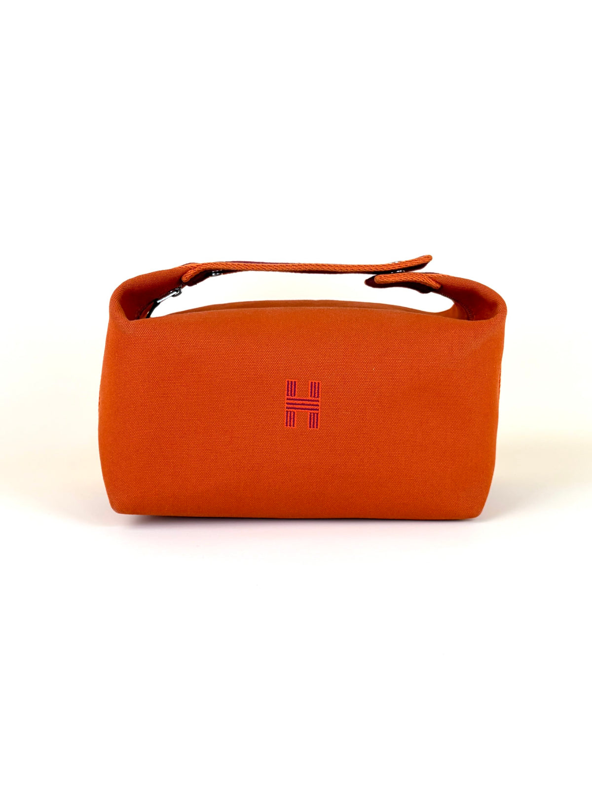 Hermes orange feu canvas Bride A Brac large case
