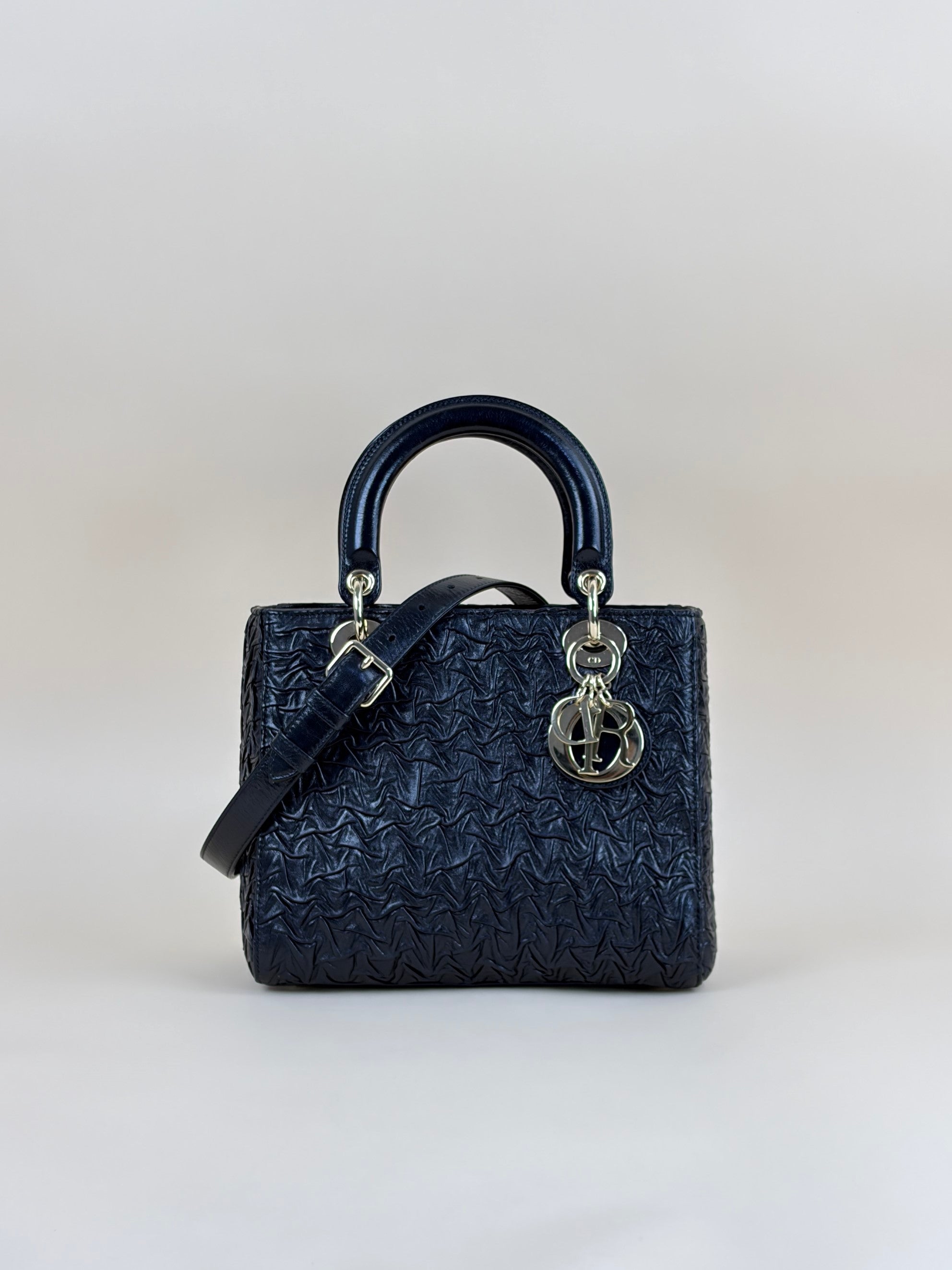 Christian Dior Black Lady Dior Medium Bag