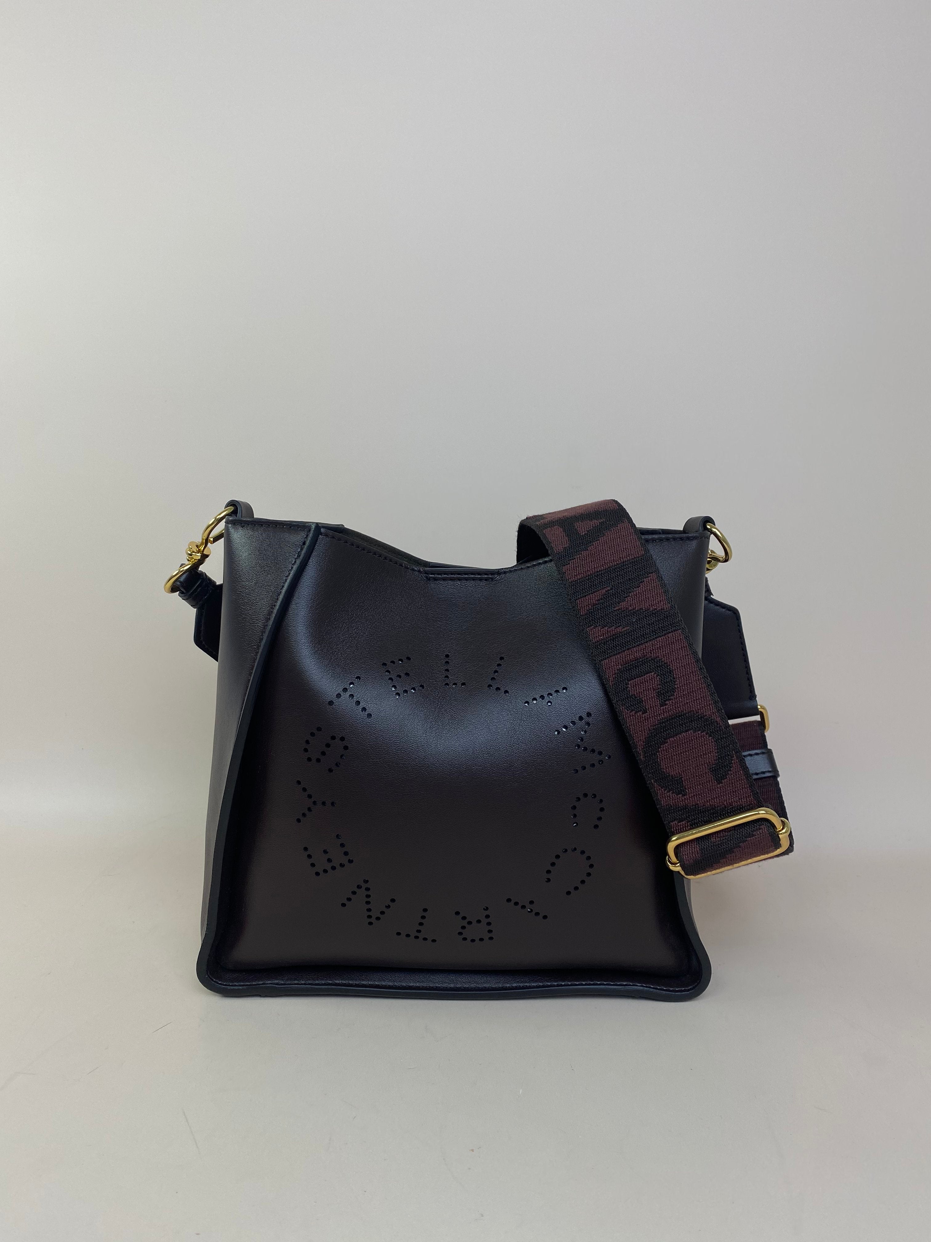 Stella Mccartney Brown Logo Crossbody Bag