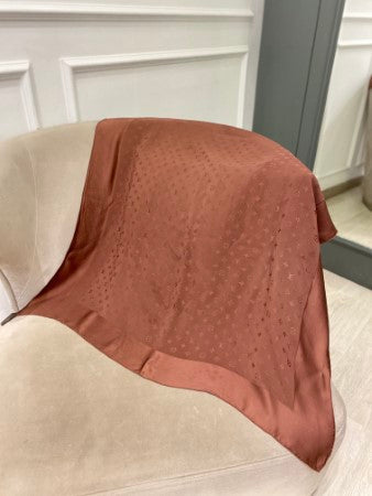 Louis Vuitton Brown Monogram Square Silk Scarf-Scarf-Louis Vuitton-The Closet Egypt