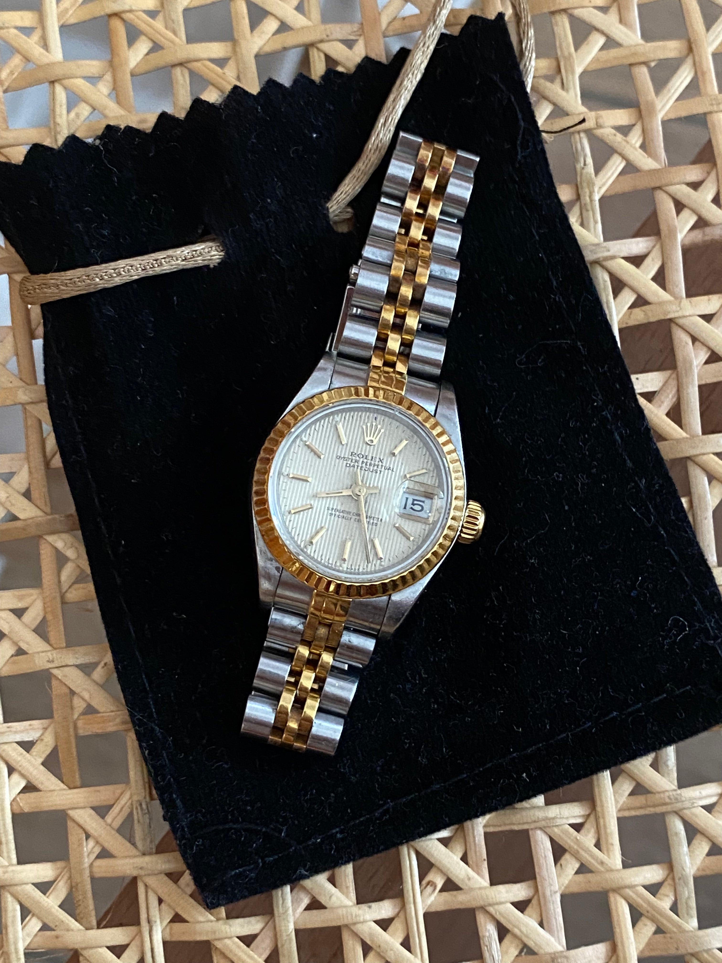 Rolex 18K Yellow Gold Stainless Steel Oyster Perpetual Datejust 26mm Watch-Watch-Rolex-The Closet Egypt