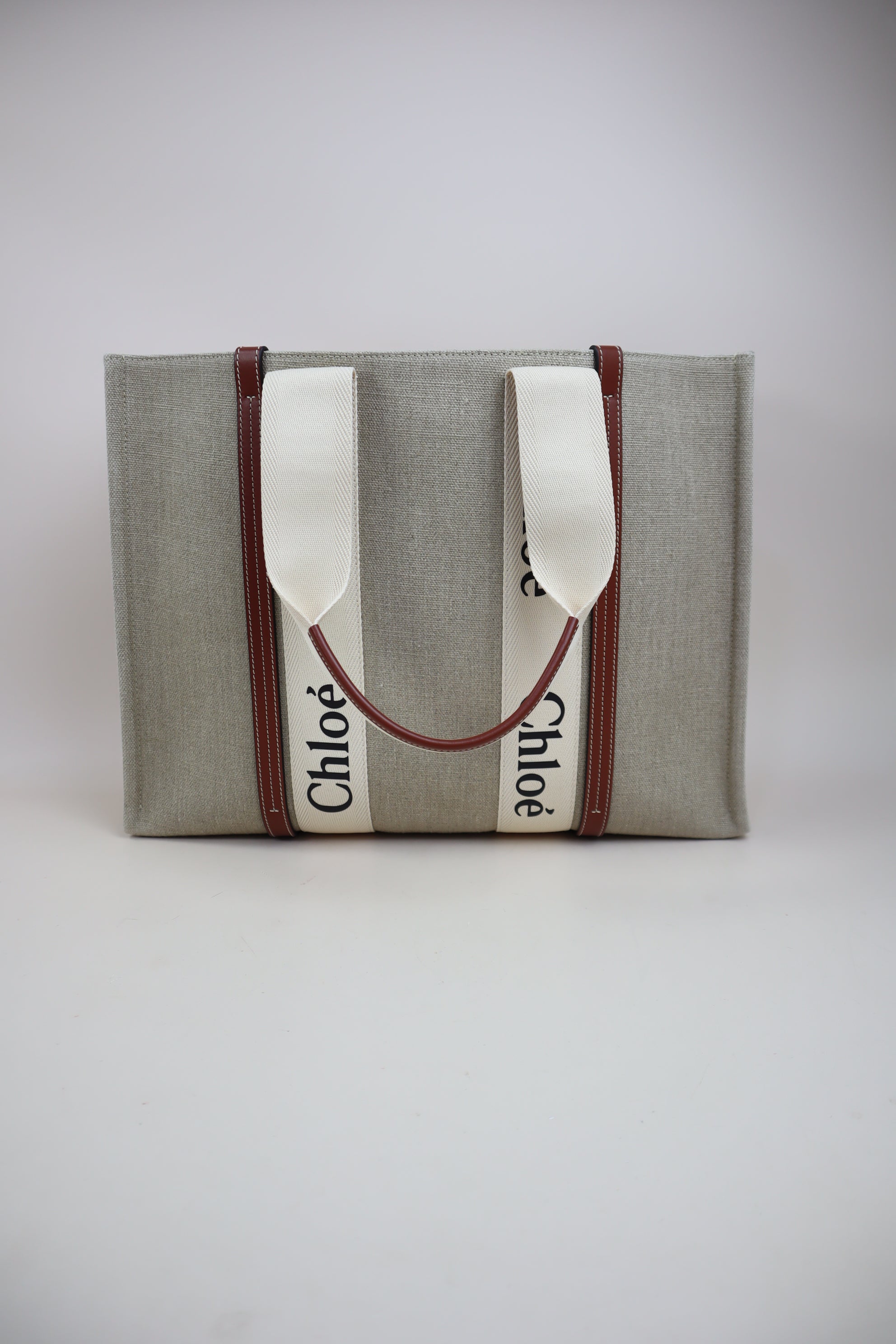 Chloe Bicolor Woody Large Tote Bag