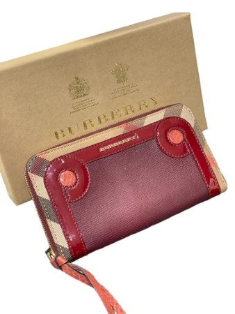 Burberry Dark Red House Check Wallet-wallet-Burberry-The Closet Egypt