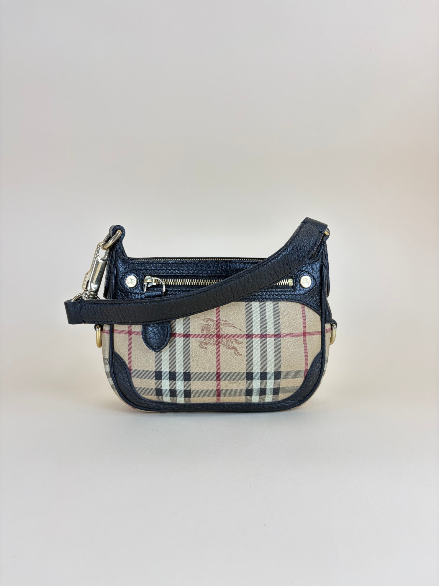 Burberry Bicolor Haymarket Check Mini Shoulder Bag