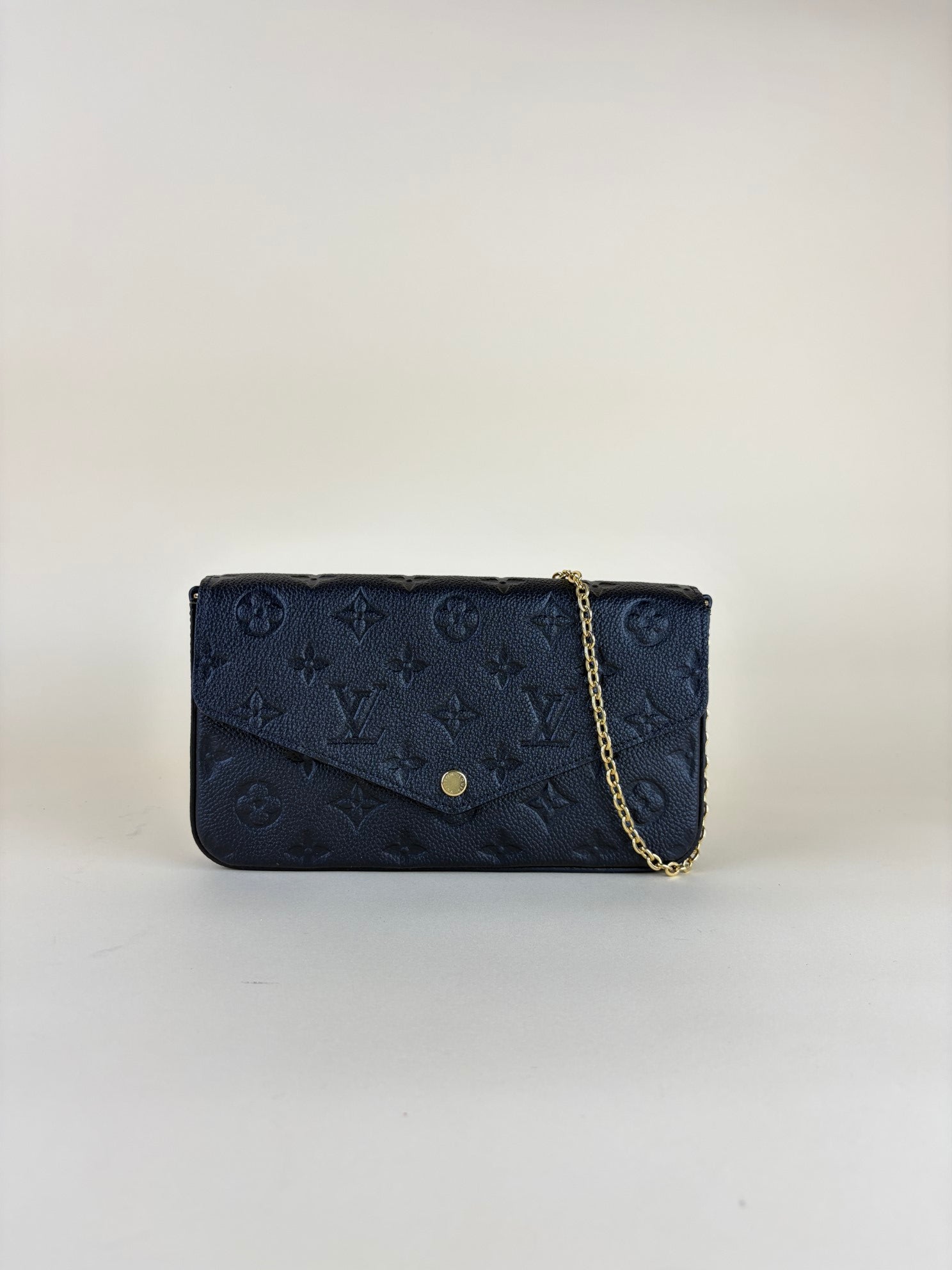 Louis Vuitton Monogram Black Empreinte Pochette Felicie Bag
