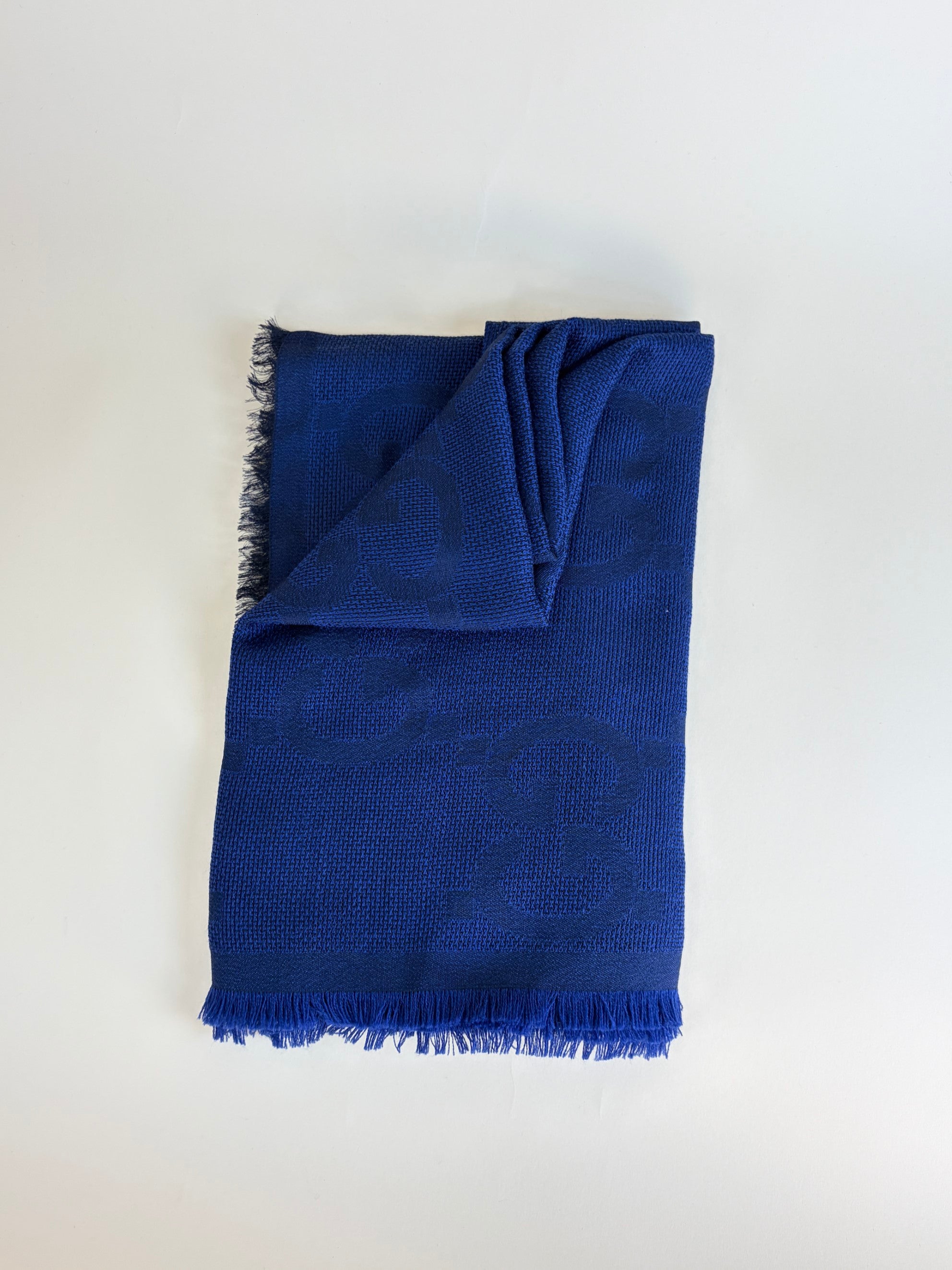 Gucci Bicolor Monogram GG Wool Jacquard Scarf