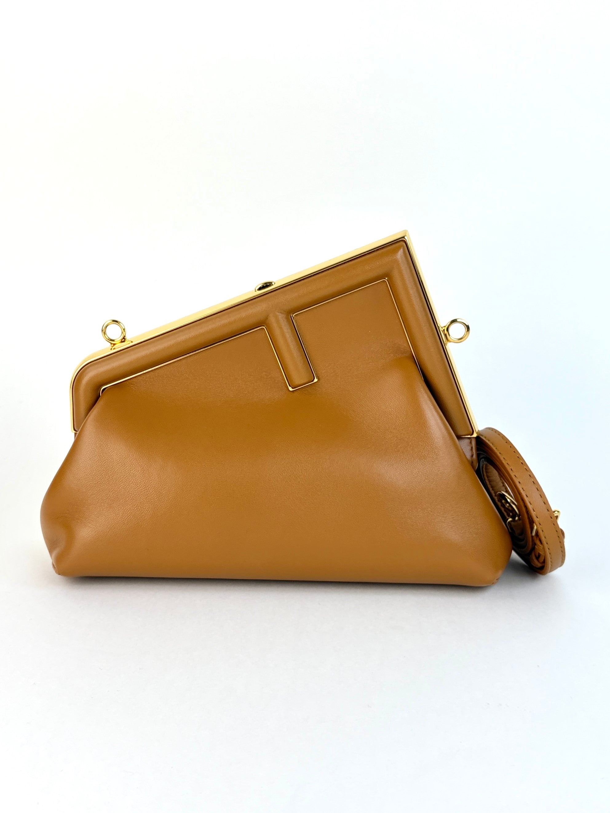 Fendi camel Nappa leather First Small Bag