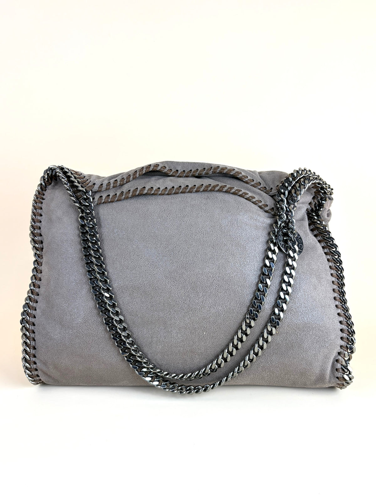 Stella McCartney moss Falabella double chains small tote Bag