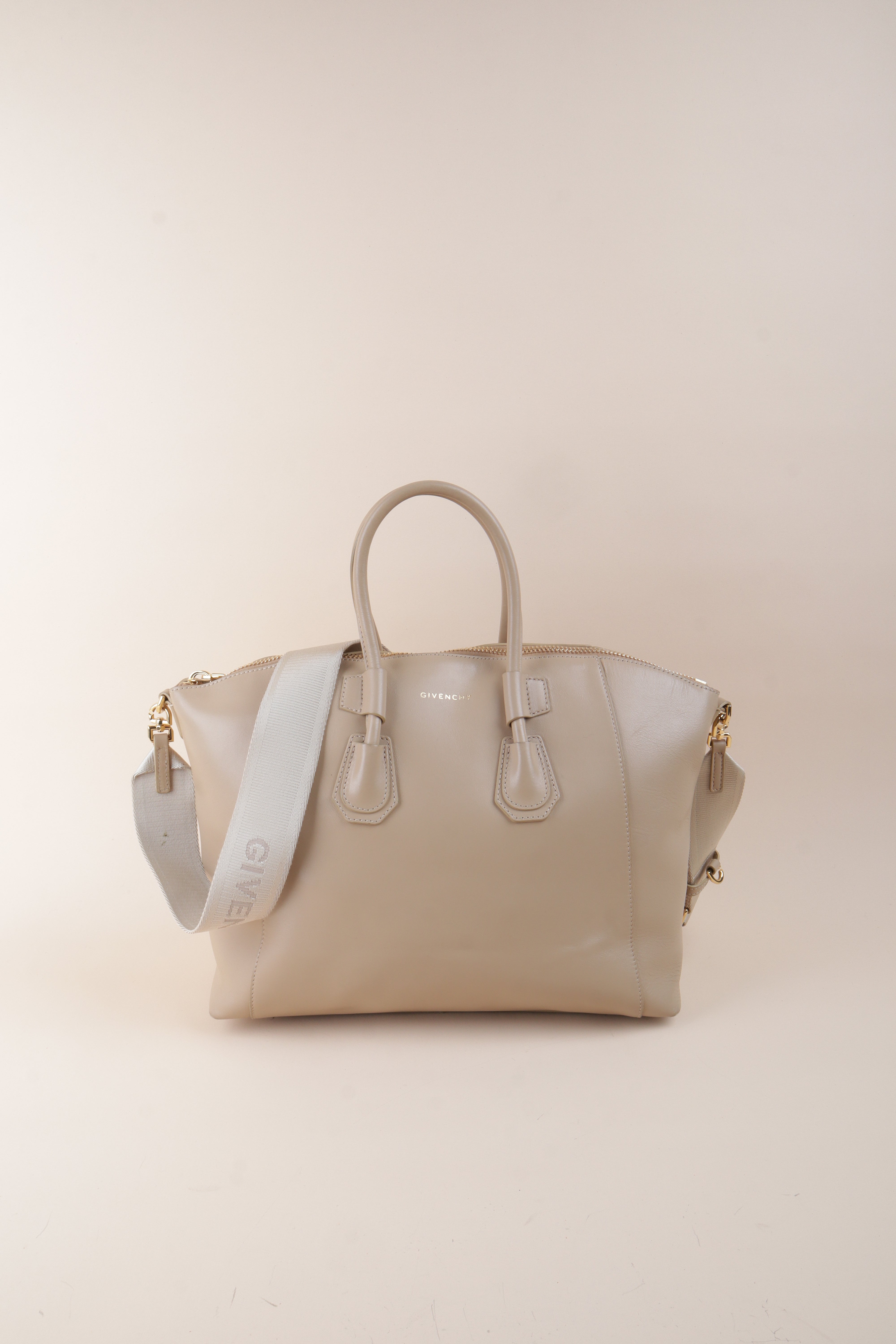 Givenchy Beige Sport Box Antigona Tote Bag W/ Canvas Strap