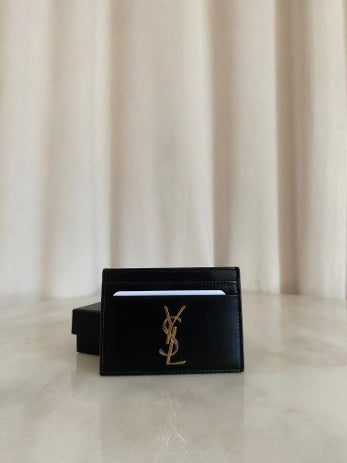 YSL Black Card Holder-Card Holder-YSL-The Closet Egypt