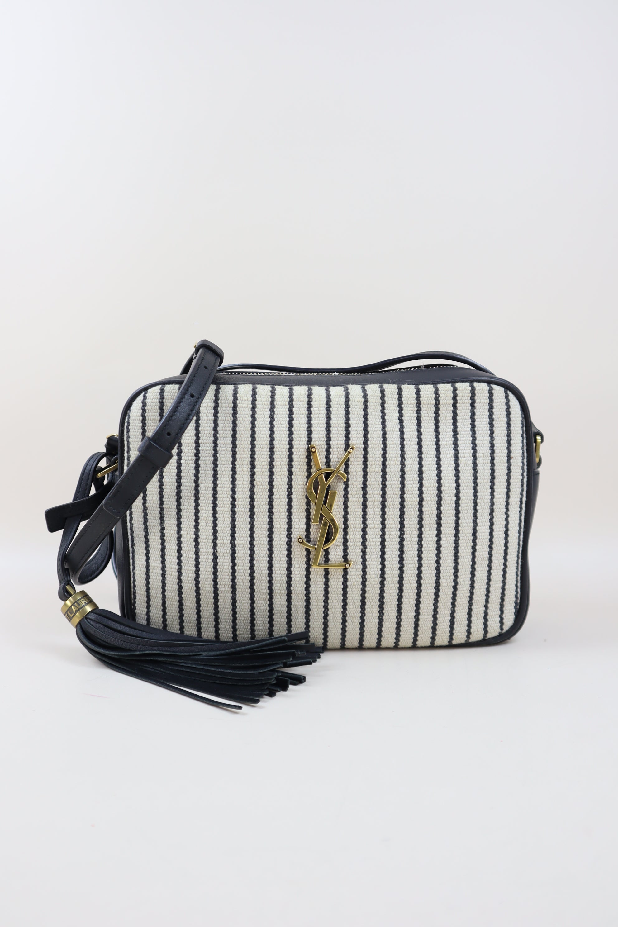 YSL Black Lou Camera Crossbody Bag