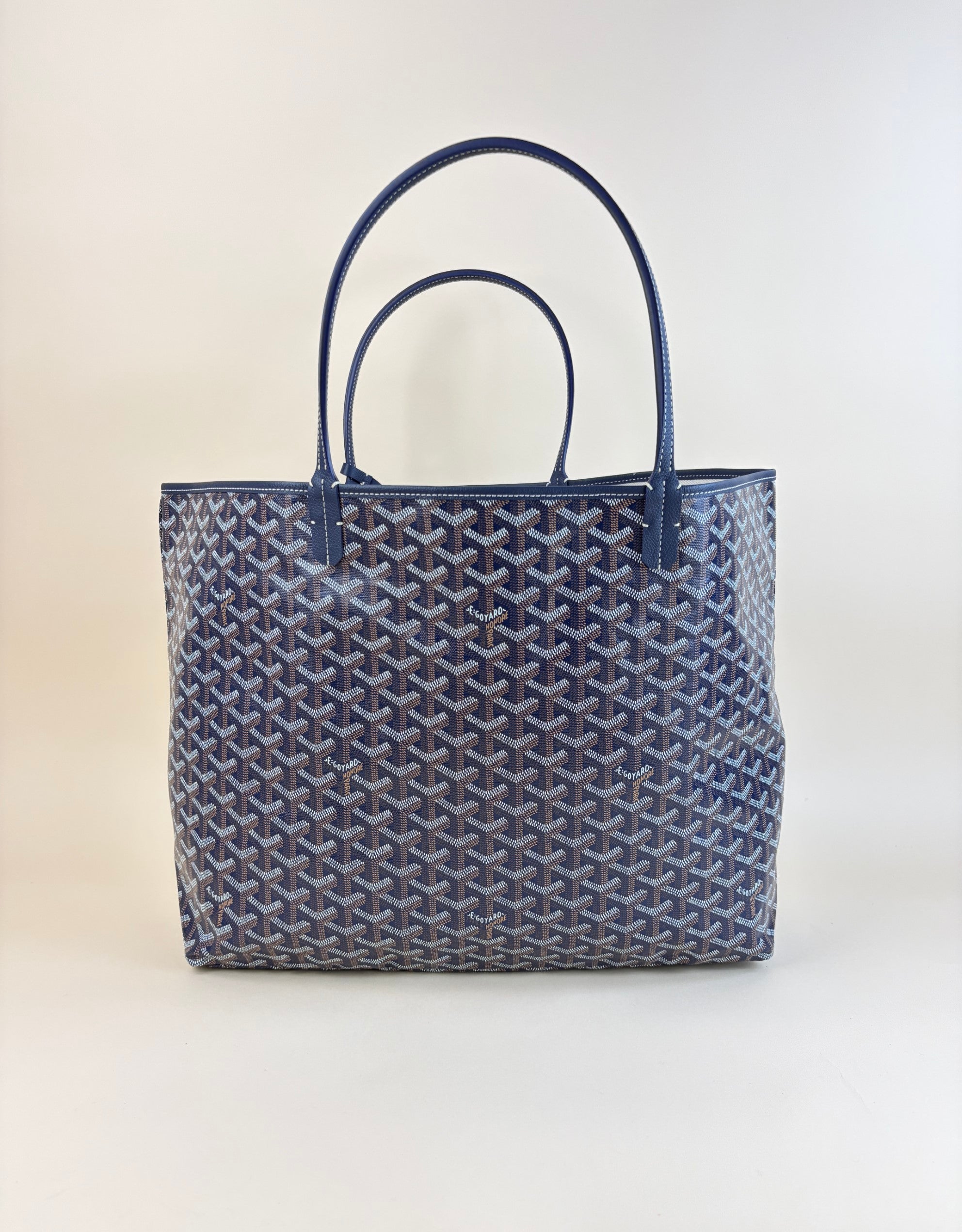 Goyard gabardine Sairam navy blue with pouch