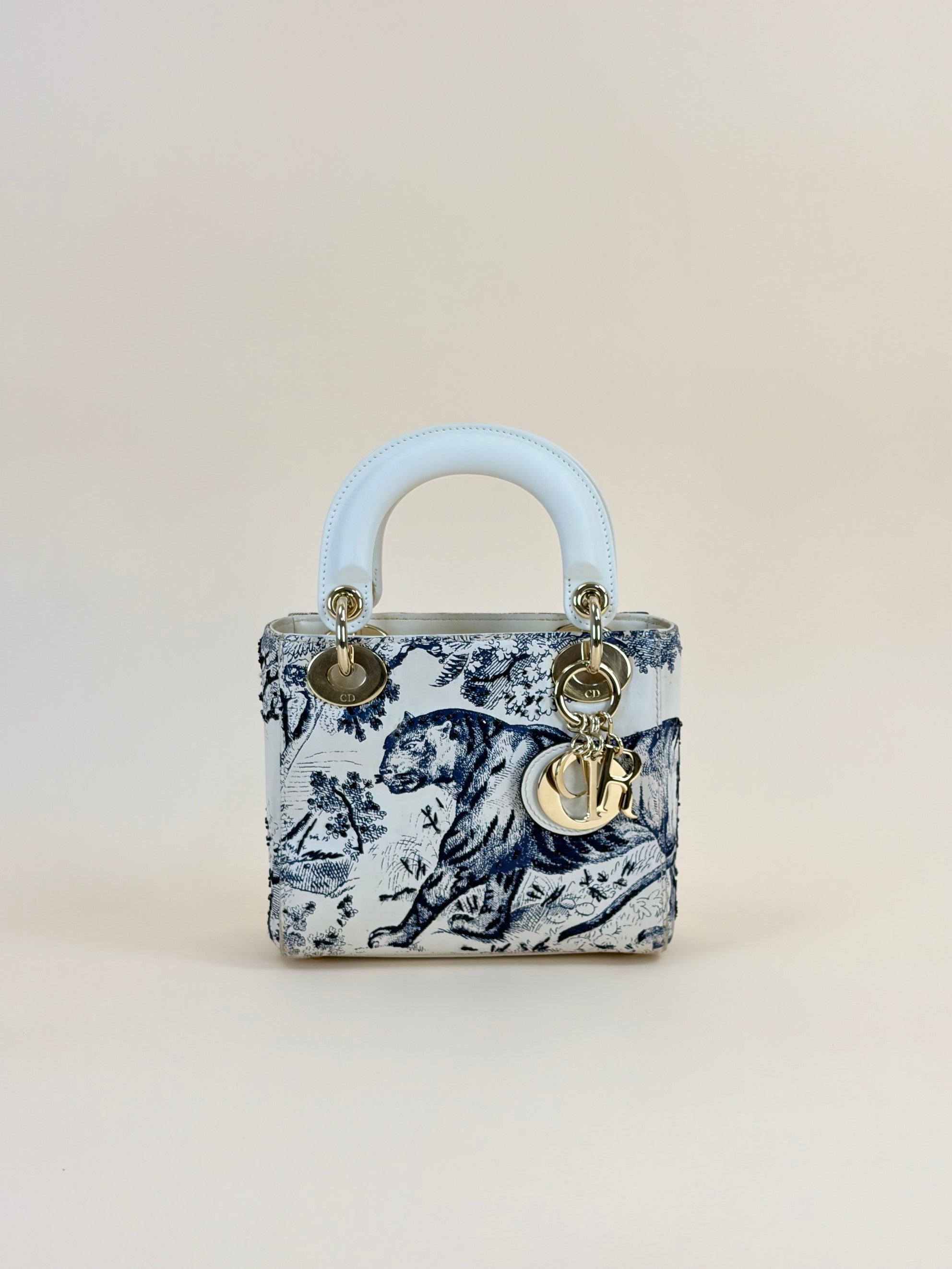 Christian Dior toile de jouy limited edition mini lady dior