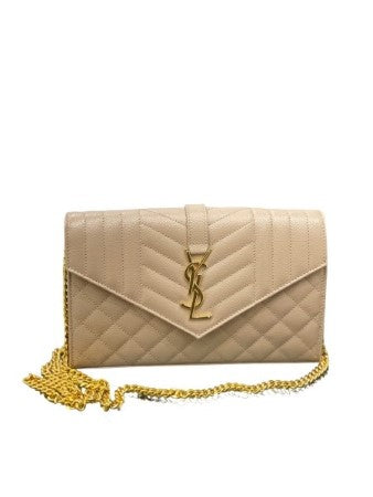 YSL Nude Envelope Wallet on Chain-Wallet Chain-YSL-The Closet Egypt