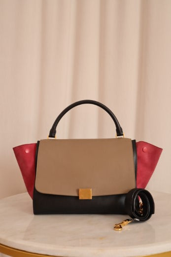 Celine Tricolor Trapeze Shoulder Bag-handbag-Celine-The Closet Egypt