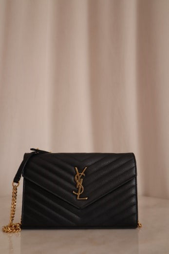 YSL Black Classic Cassandre WOC-Wallet Chain-YSL-The Closet Egypt