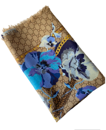 Gucci Bicolor GG Floral scarf-Scarf-Gucci-The Closet Egypt