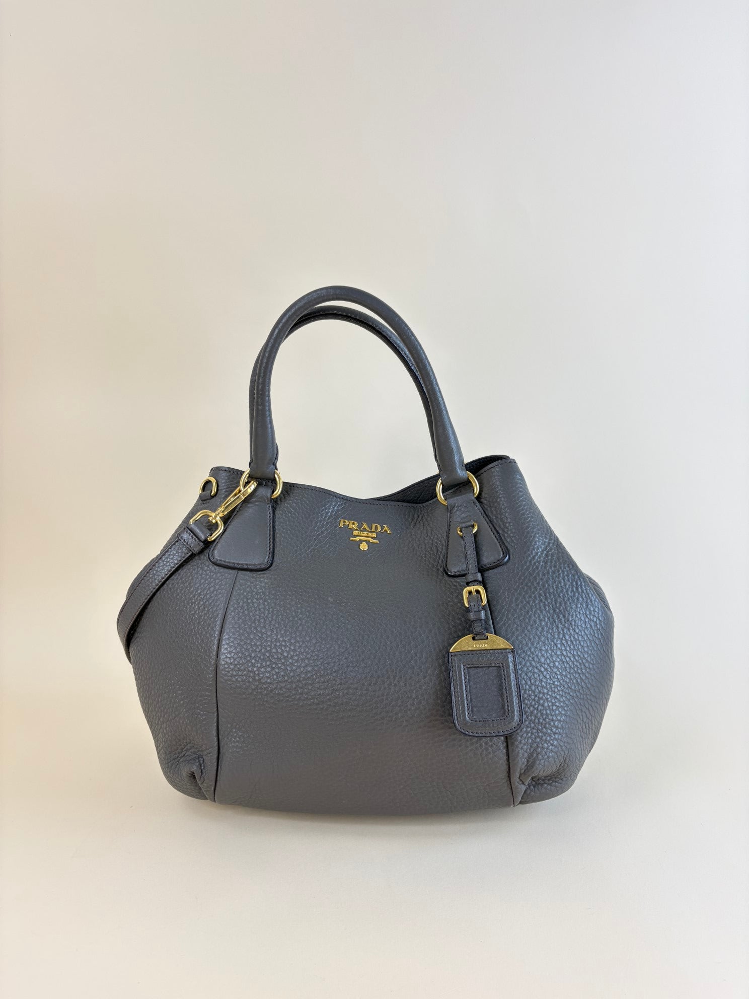 Prada Argilla Vitello Daino Tote Bag