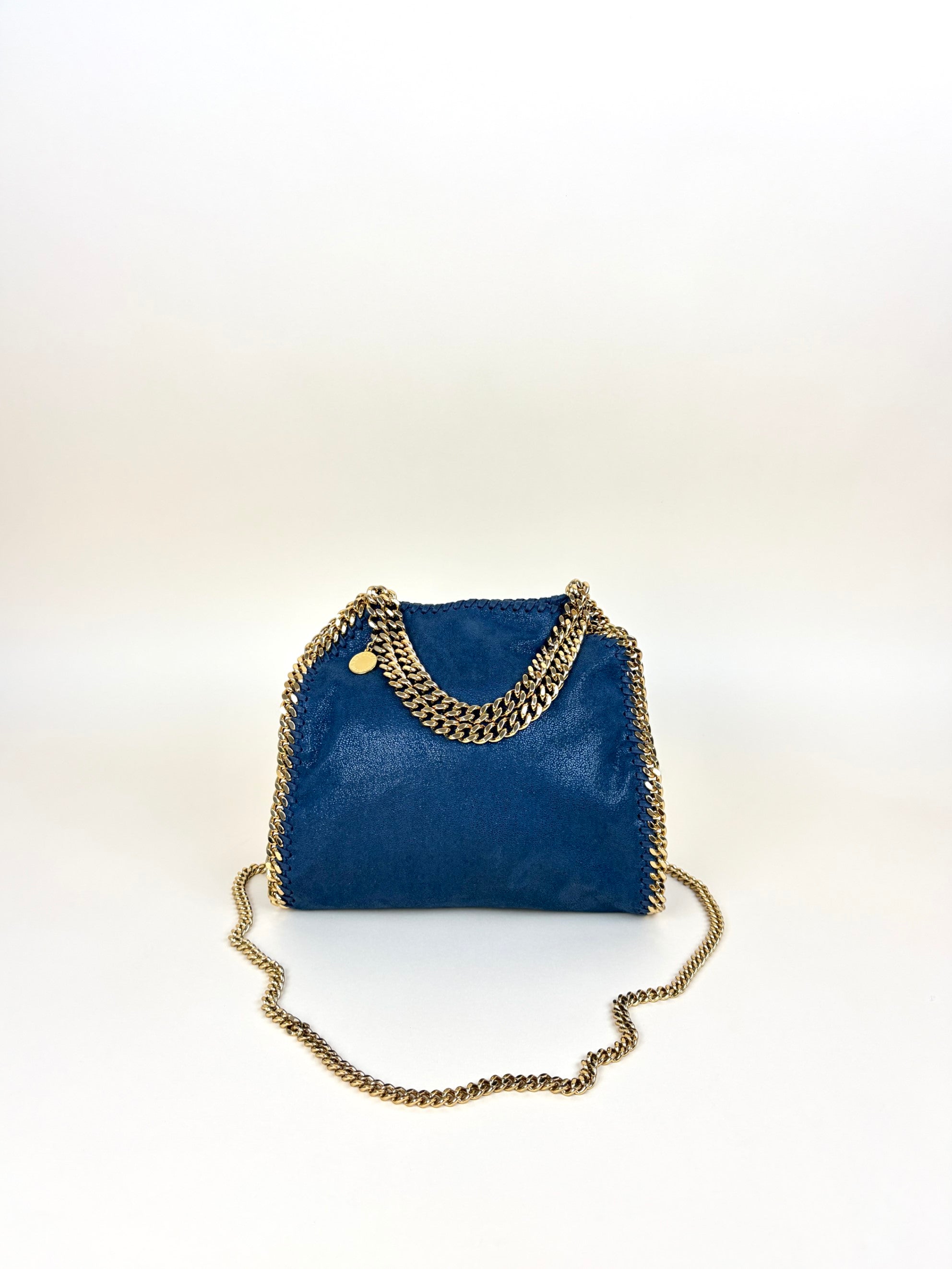 Stella Mccartney Dark Blue Mini Falabella Tote Bag