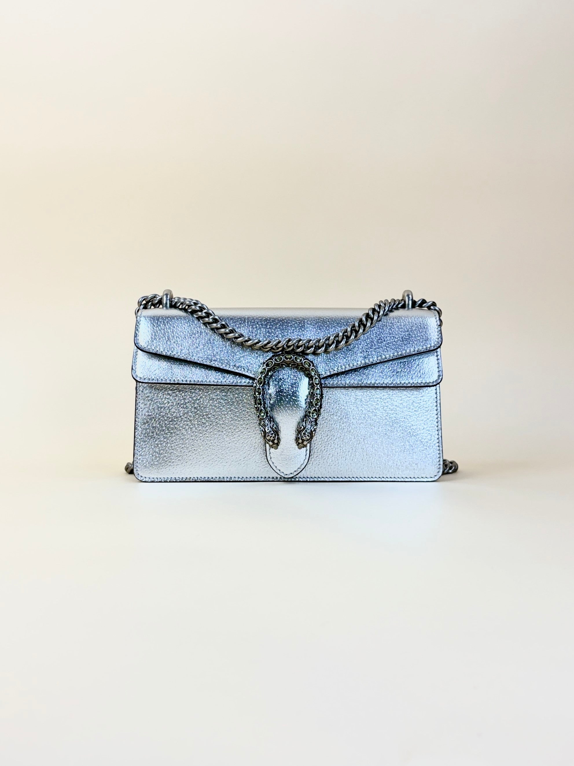Gucci Metallic with silver Dionysus Medium Shoulder Bag