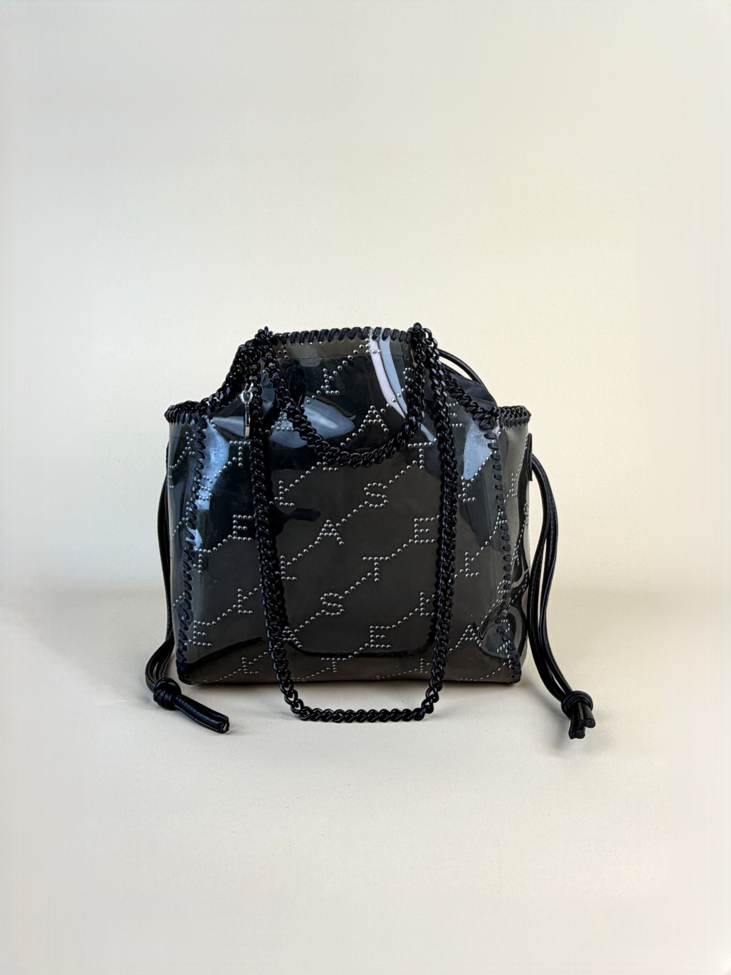 Stella Mccartney Black PVC Falabella Tote Bag